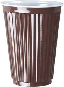 Flo Automatenbecher braun/weiß stapelreduziert 180ml