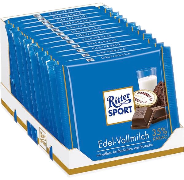 Ritter Sport Edel Vollmilch 12x100g