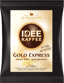 Idee Kaffee Gold Express gefriergetrocknet